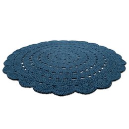 ALMA BLAUW gehaakt kindervloerkleed
