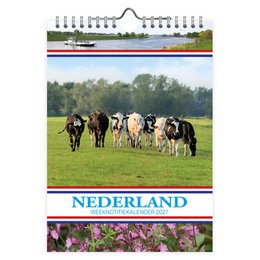 0003 Nederland WEEKnotitiekalender Weide met Koeien 2027