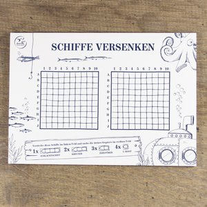 Spielblock Schiffe versenken