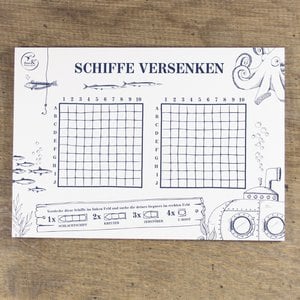 Spielblock Schiffe versenken