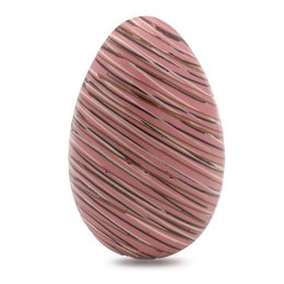 Oeuf de Pâques rayé XL (rubis) 220 Grs