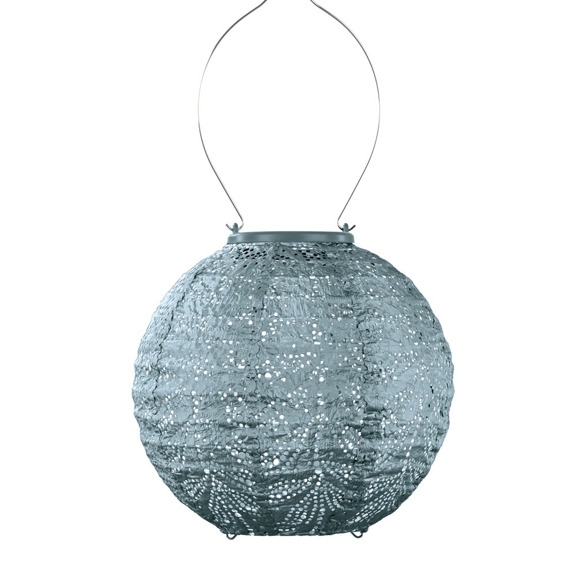 Lumiz Solar Lampion Folia Round - 20 cm - Azul gris