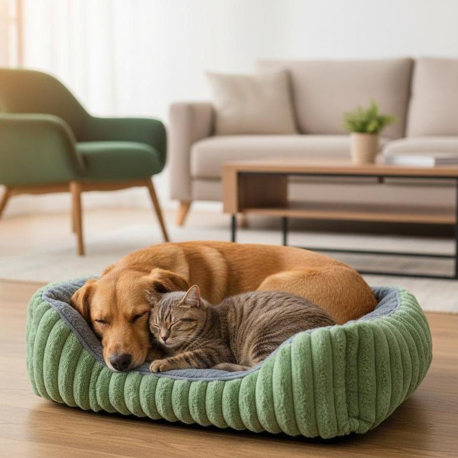 Plush Bed for Dogs and Cats | Soft, Warm, and Padded Winter Bed ❄️ | Fluffy and Cozy Crib-Style Pet Mattress | Available in 3 Sizes | Washable, Non-Slip, and Perfect for Home Relaxation