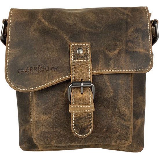 Sac à bandoulière pour dames - Small Cognac Tamponner le sac à bandoulière