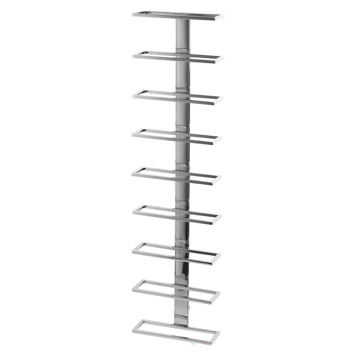 Décoration murale VINOLO en acier inoxydable, nickelé, lisse, argenté, Ø 11 cm, hauteur 107 cm