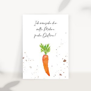 Karte zu Ostern - "Ich wünsche dir volle Möhre frohe Ostern" (VE = 10 Stück)