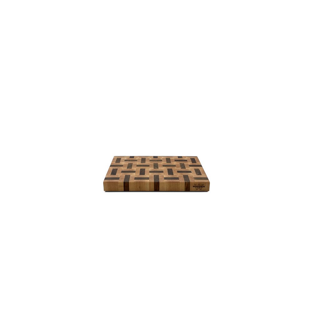 Planche à découper à motifs en bois à double grain de bout