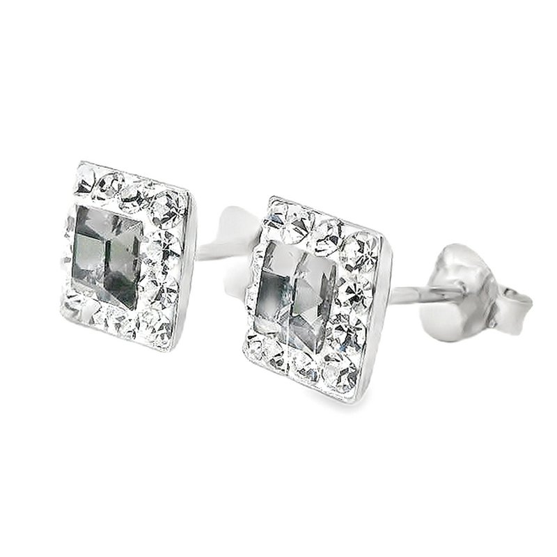 Studs Valentina 925 silver crystal-black diamond