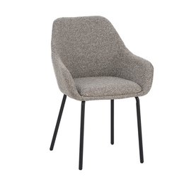 Krzesło jadalni z podłokietnikiem Lucy Taupe Fabric