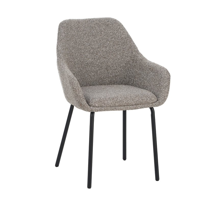 Krzesło jadalni z podłokietnikiem Lucy Taupe Fabric