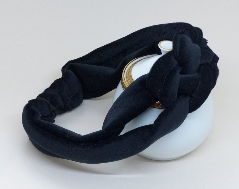 Bandeau tressé noir