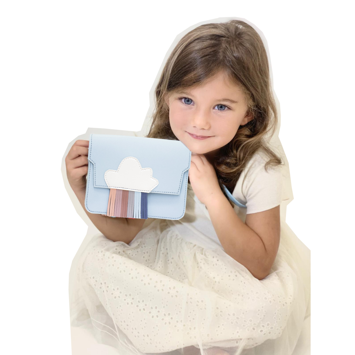 Children's shoulder bag - Rainbow Blue