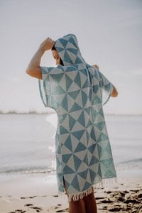 Poncho / Surfponcho / Badeponcho "Symique" 100% Baumwolle, Ecofriendly + Comfy