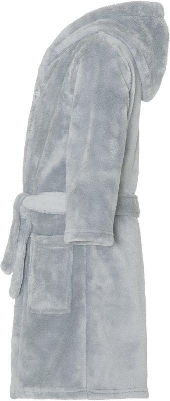 Fleece badekåbe uni - grå