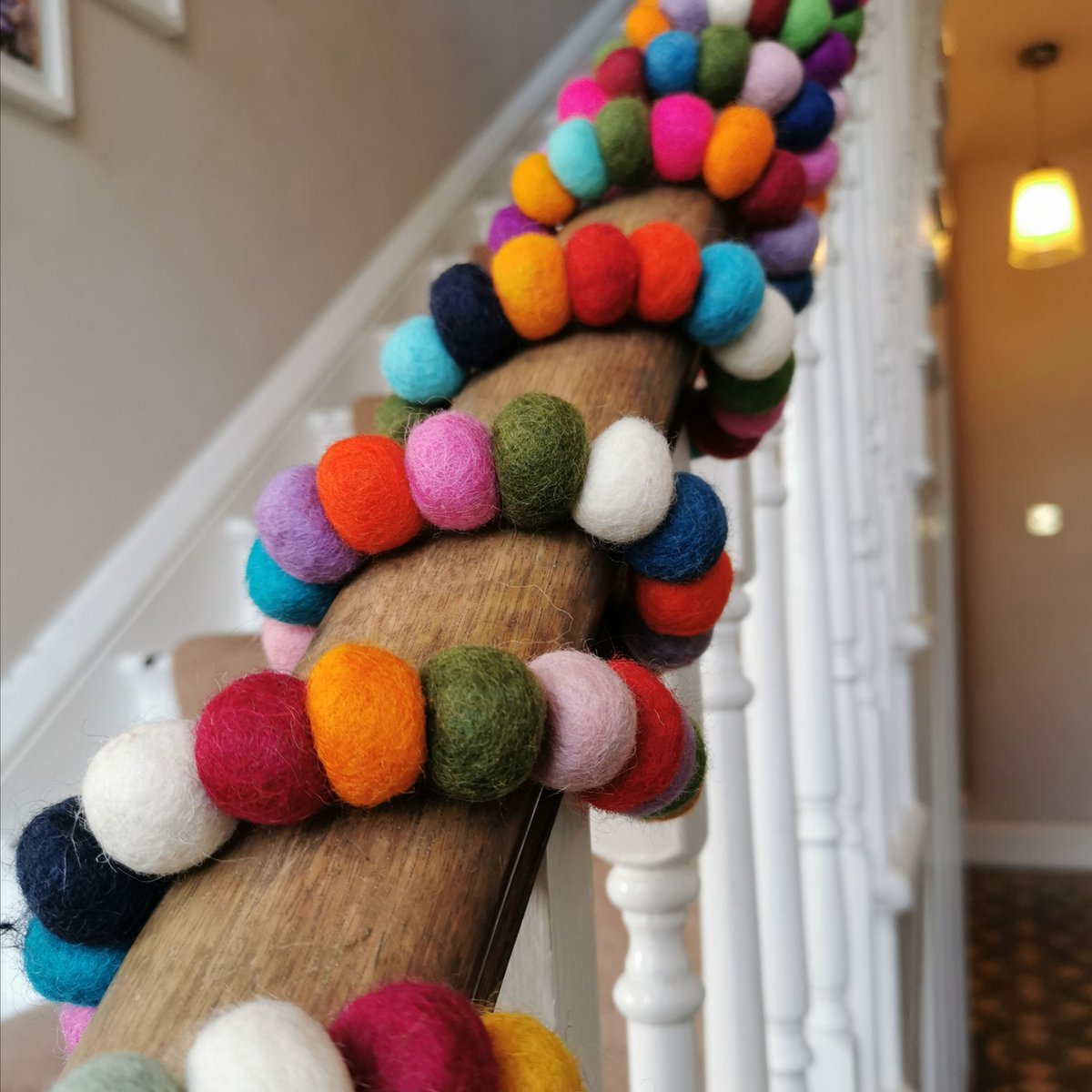 Handmade Biodegradable Felt Tinsel Bubble Garland Christmas Tree Decoration