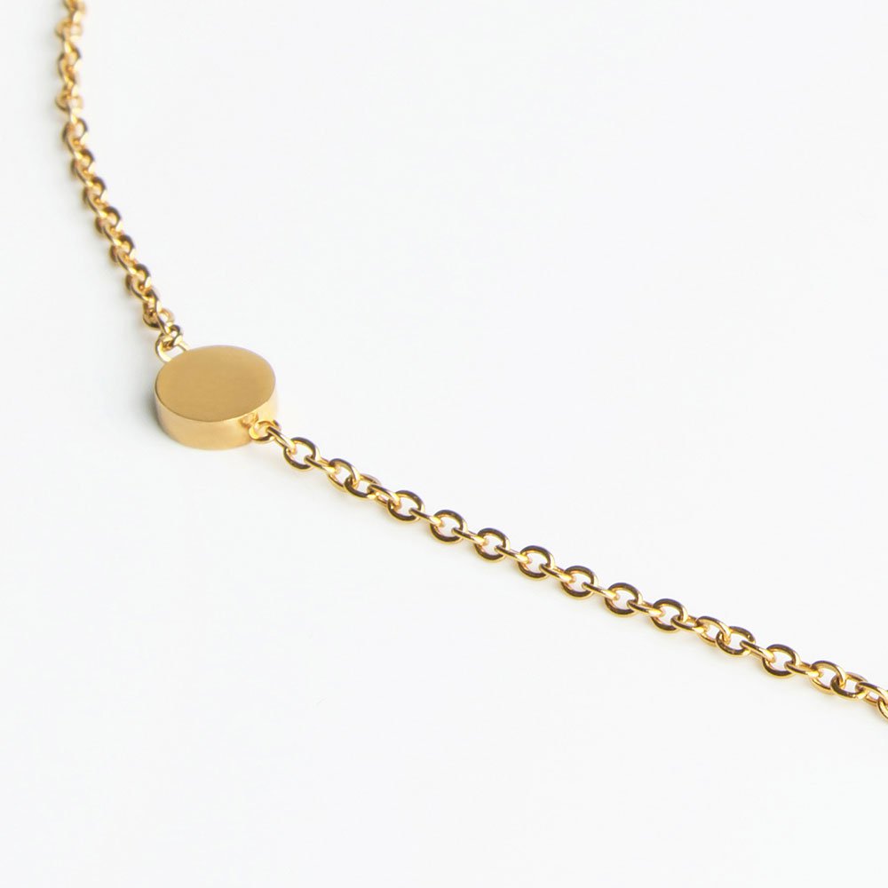 Short chain with plate • gold / rose gold / silver • adjustable / waterproof / hypoallergenic