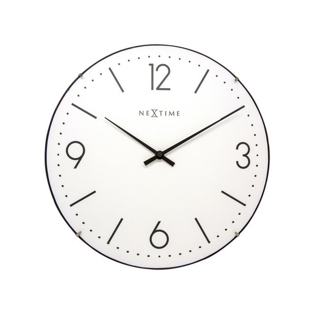 Horloge murale NeXtime Basic Dome 35 cm Blanc