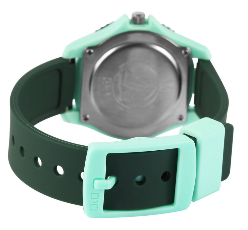 Montre enfant Q&Q, bracelet silicone, "Dinosaure", 10 bar, Ø 35 mm