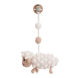 Crocheted play arch pendant sheep DOLLY in white