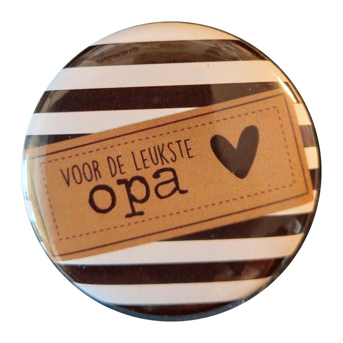 Ouvre-bouton avec texte '' Pour le plus beau papy '' 56 mm rayé