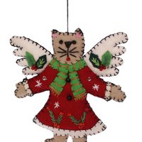 Cat with wing, felt