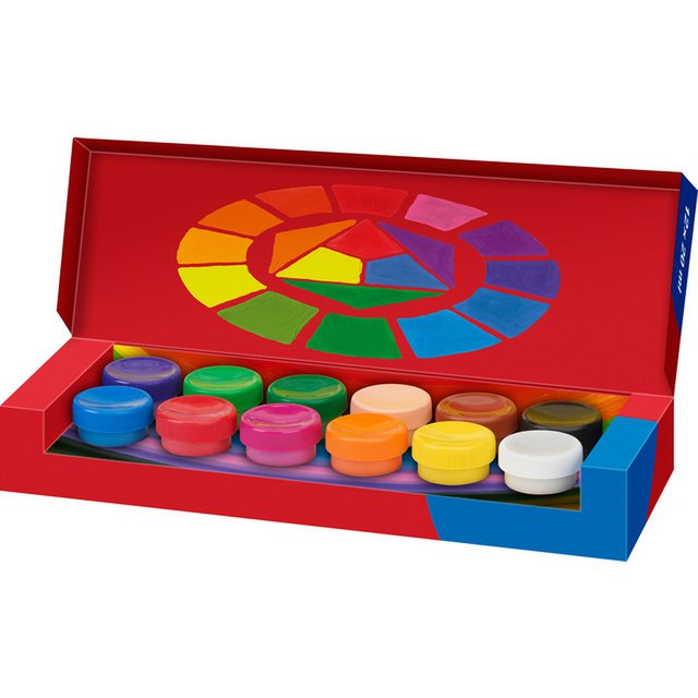 Tempera-Gouache paint FC 12 color pots of 20ml