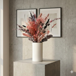 Touch of Pink: Tidløs elegance i nuancer af lyserød - tørret blomsterbuket