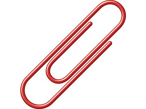 Paperclips Alco 26mm rond doos 100st. rood