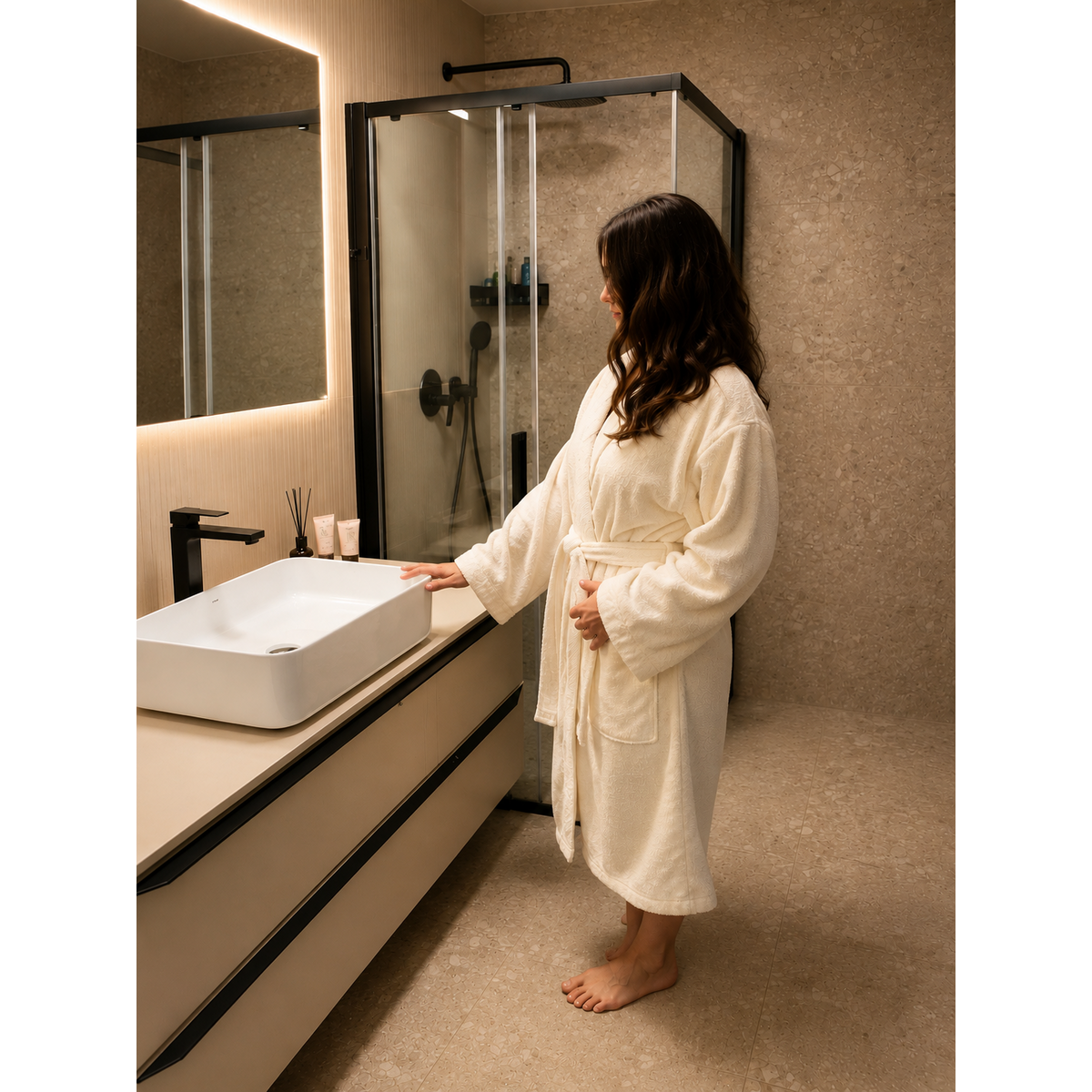 Pamukia GOTS Organic Cotton Terry Bathrobe – Unisex | Essence Collection