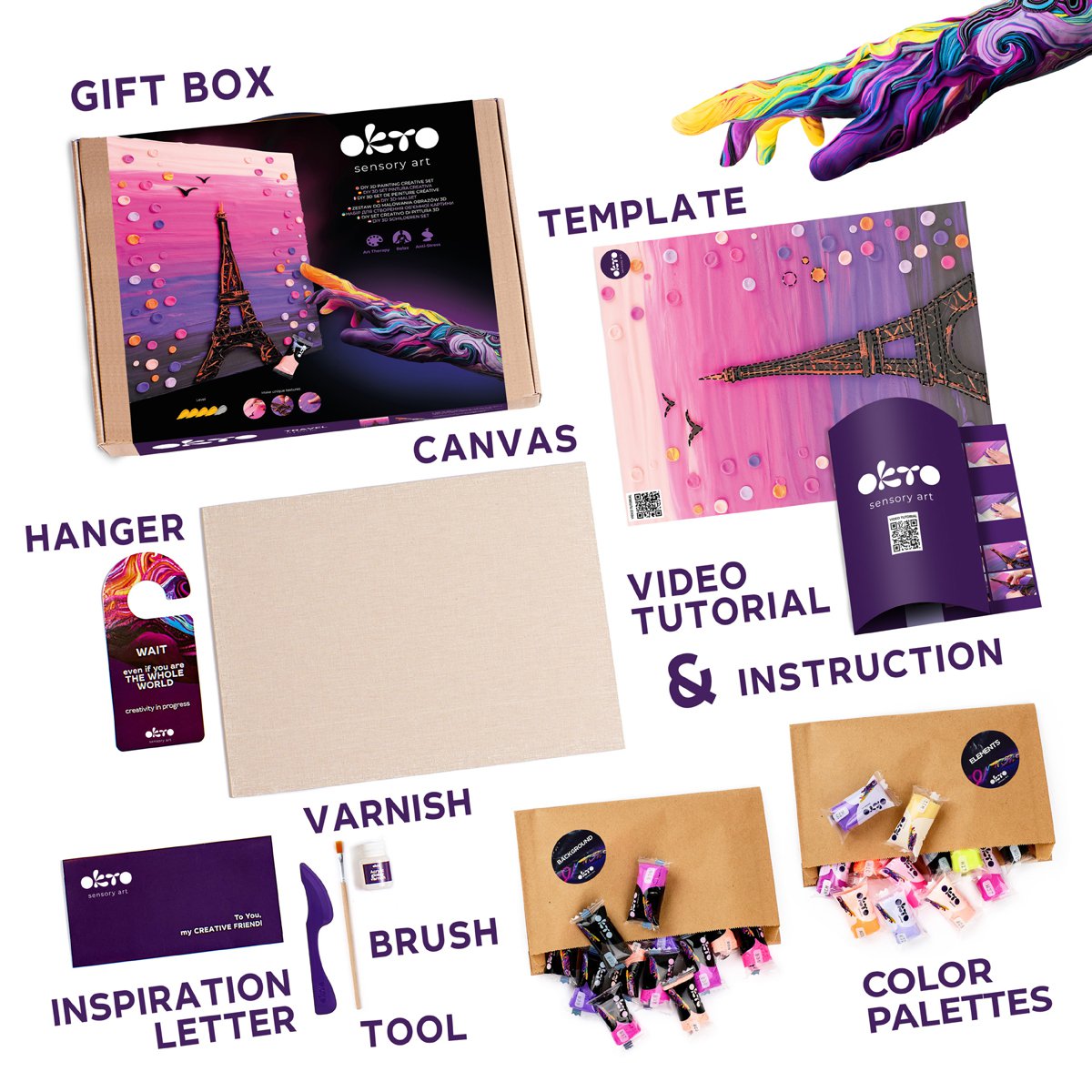 Okto Sensory Art 3D Painting - Travel - Paris