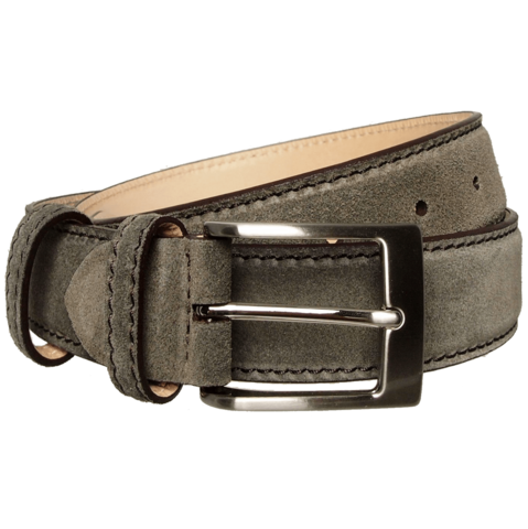 34 mm Wildledergürtel Beaver mit lackierten Kanten