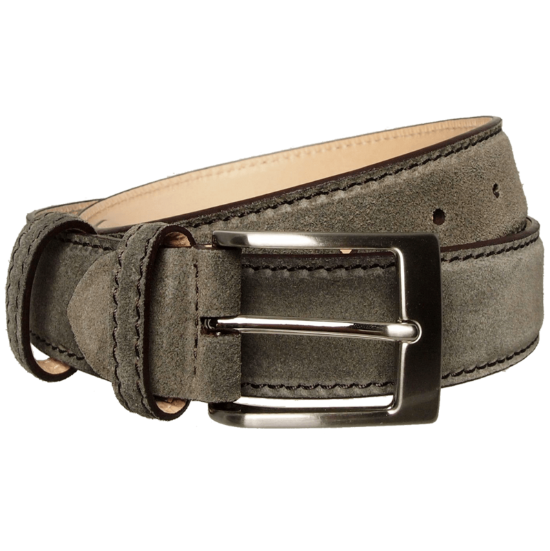 34 mm Lacquered Edge Suede Belt Beaver