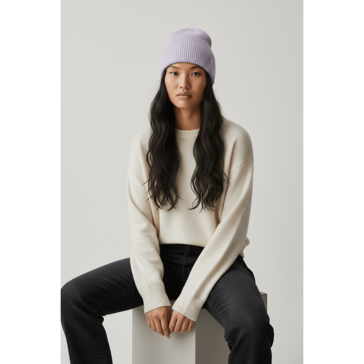 LEY! Wool hat "Saha" in lavender copy