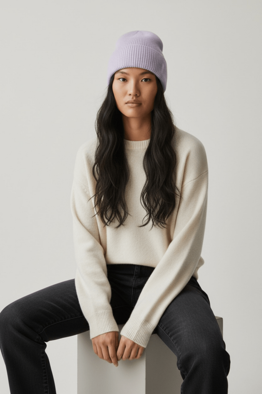 LEY! Wool hat "Saha" in lavender copy