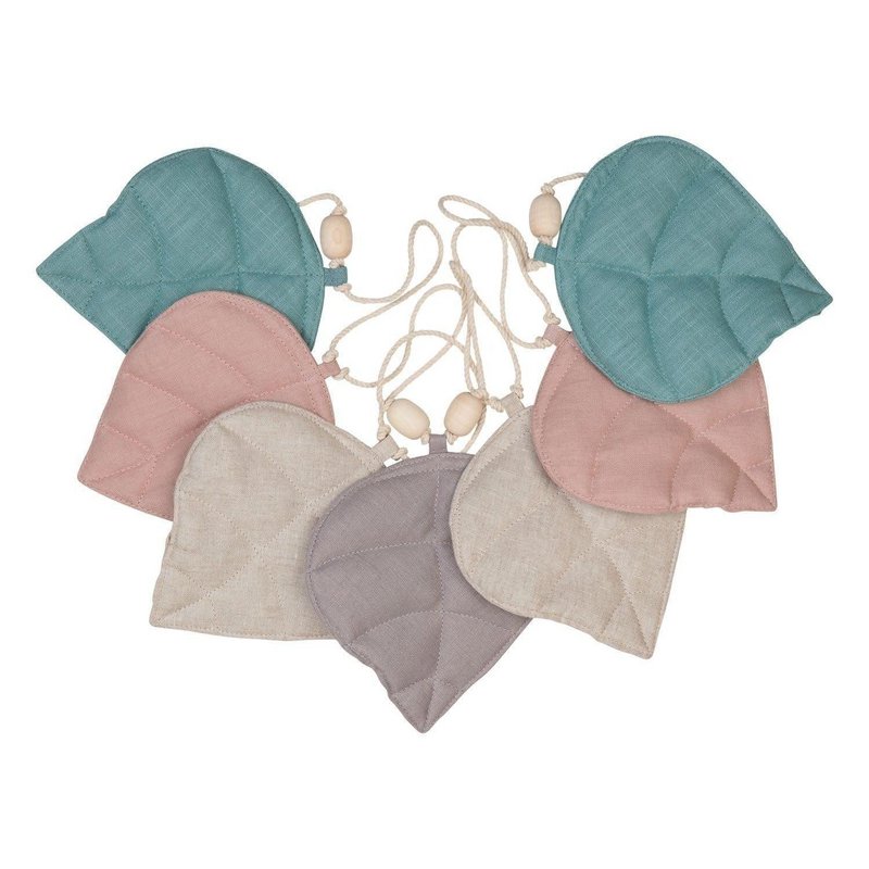 Guirlande en lin « Spring Dream » avec feuilles