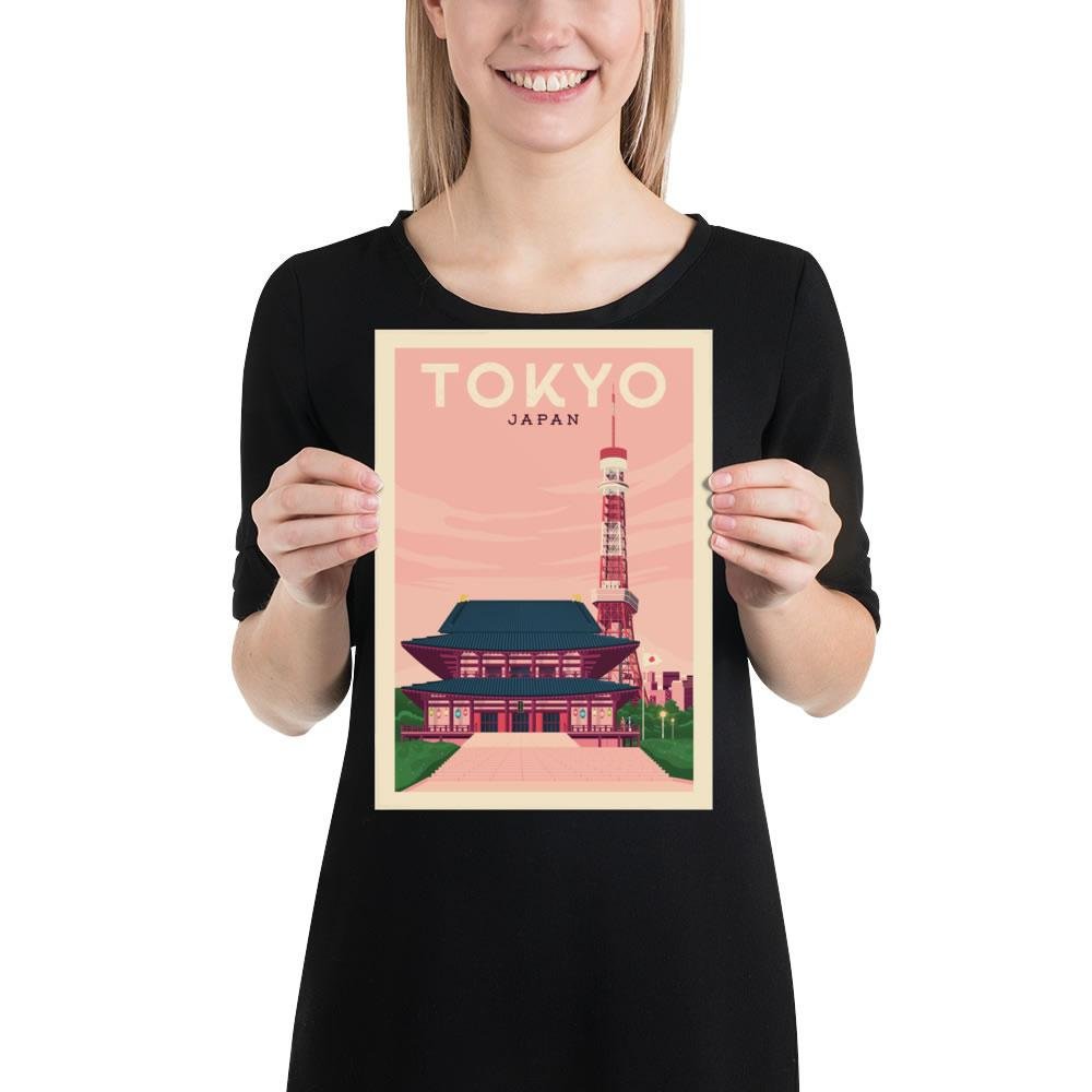Affiche Tokyo Vintage | Poster Ville Tokyo Japon