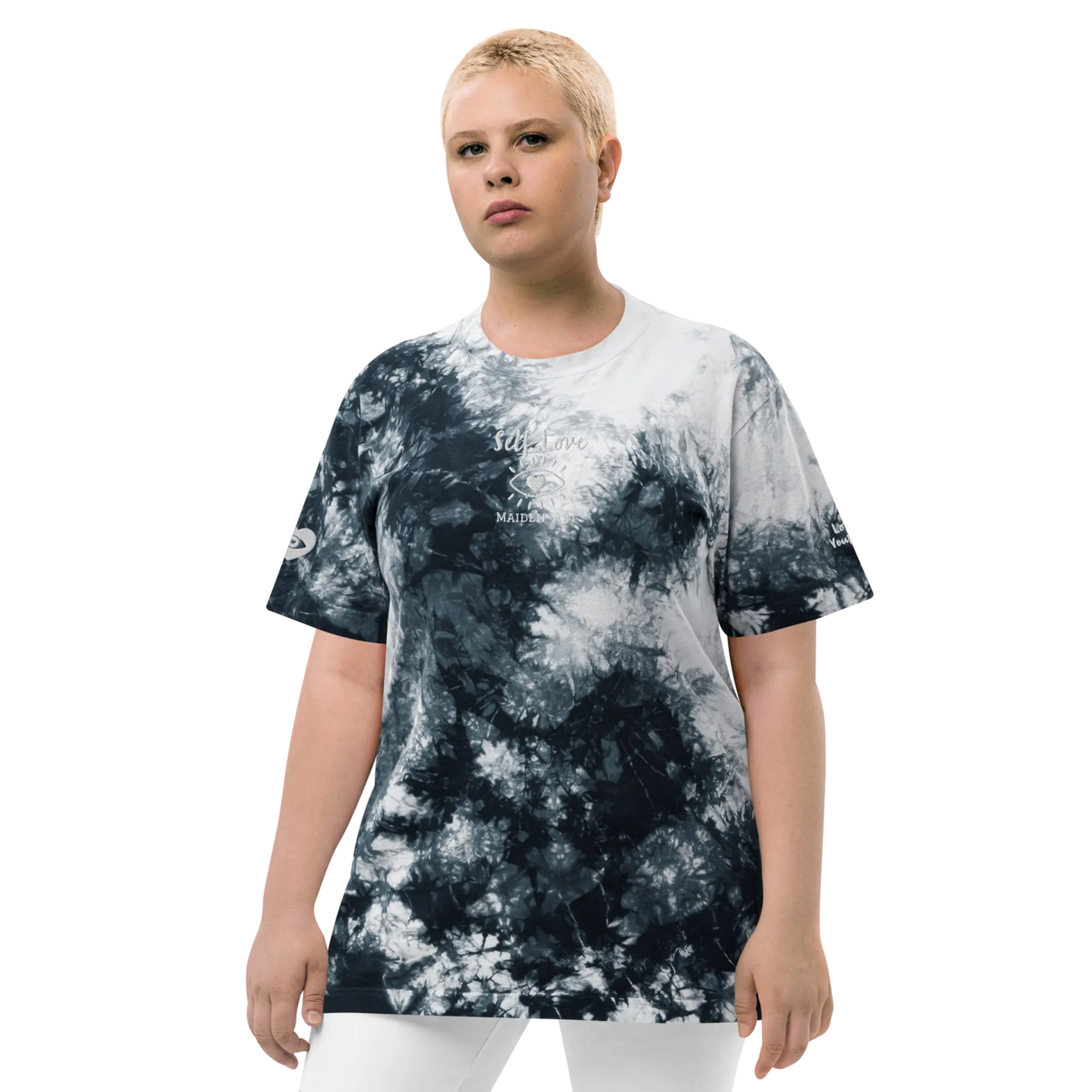 Camiseta oversize con estampado tie-dye