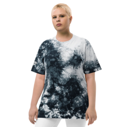 Camiseta oversize con estampado tie-dye