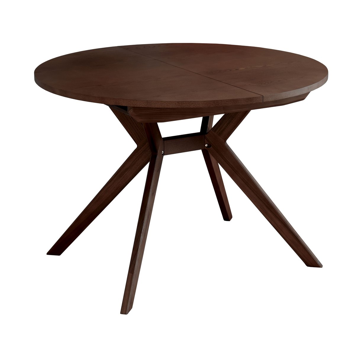 Round extendable dining table Biju veneered