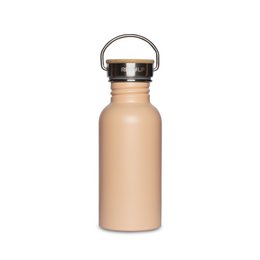 Rustfrit stål drikkeflaske bambus låg 500 ml stilk PINK