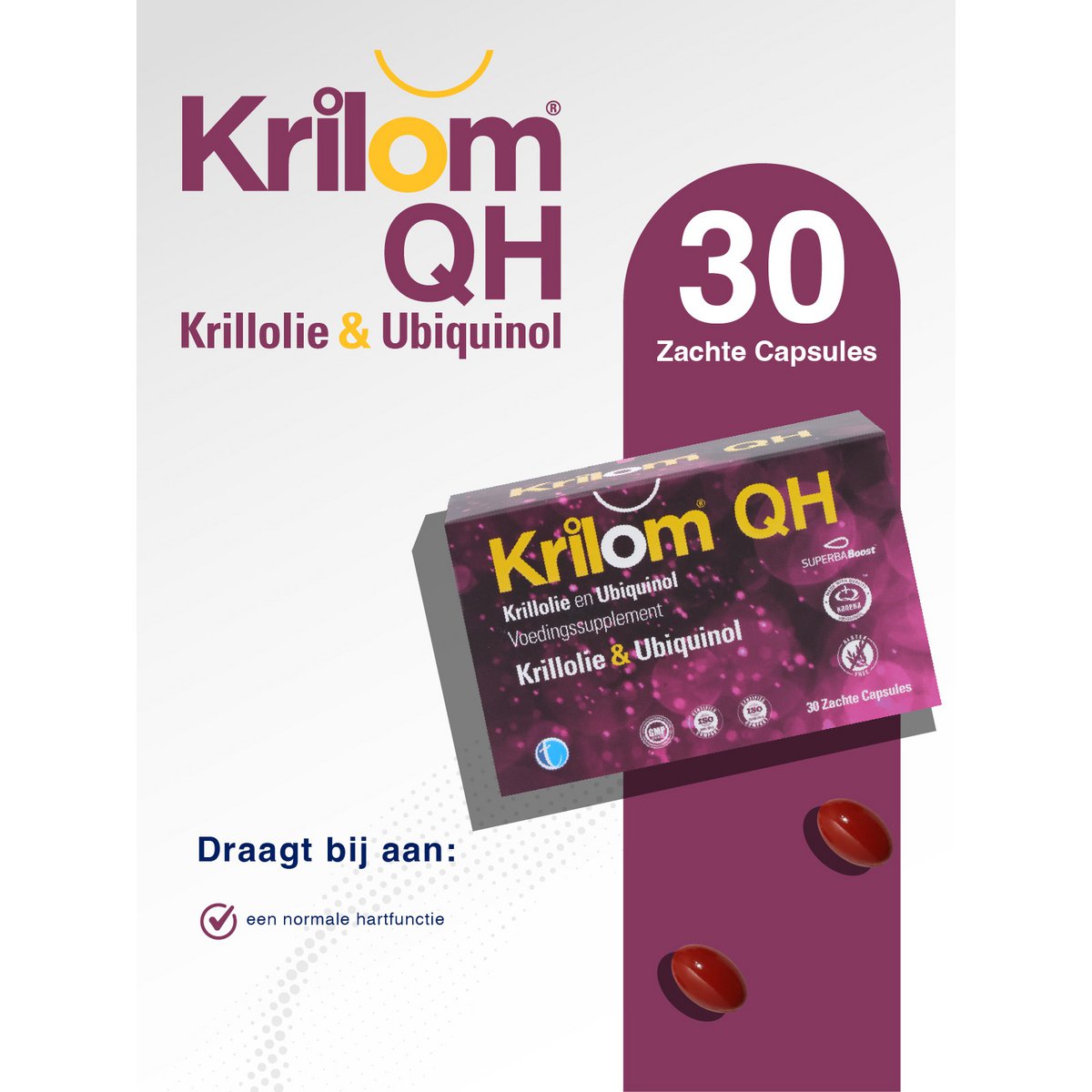 Krilom QH | Complément alimentaire à l'huile de krill et à l'ubiquinol