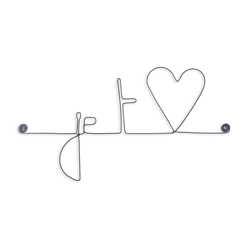 Wire Wall Decoration - Message of love: I love you - Valentine's Day - Mother's Day