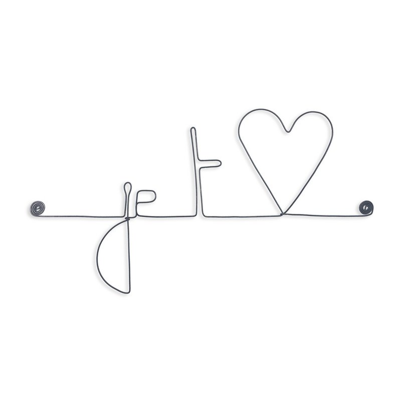 Wire Wall Decoration - Message of love: I love you - Valentine's Day - Mother's Day