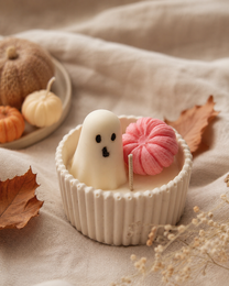 Ghost & Pumpkin Bowl Duftkerze – Rapswachs