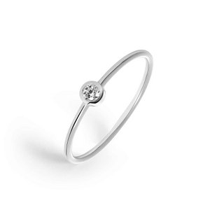 Witgouden ring Diamanten 0.025 Cts HSI2