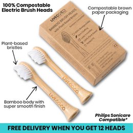 Bamboo Philips Sonicare Compatible Electric Brush Heads