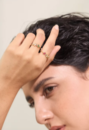 Dara - Multi Stone Ring Gold