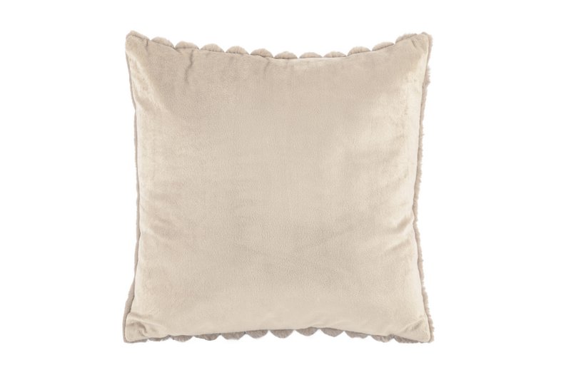 Cuscino (imbottito) in pelliccia di coniglio Bubble - 45x45 cm
