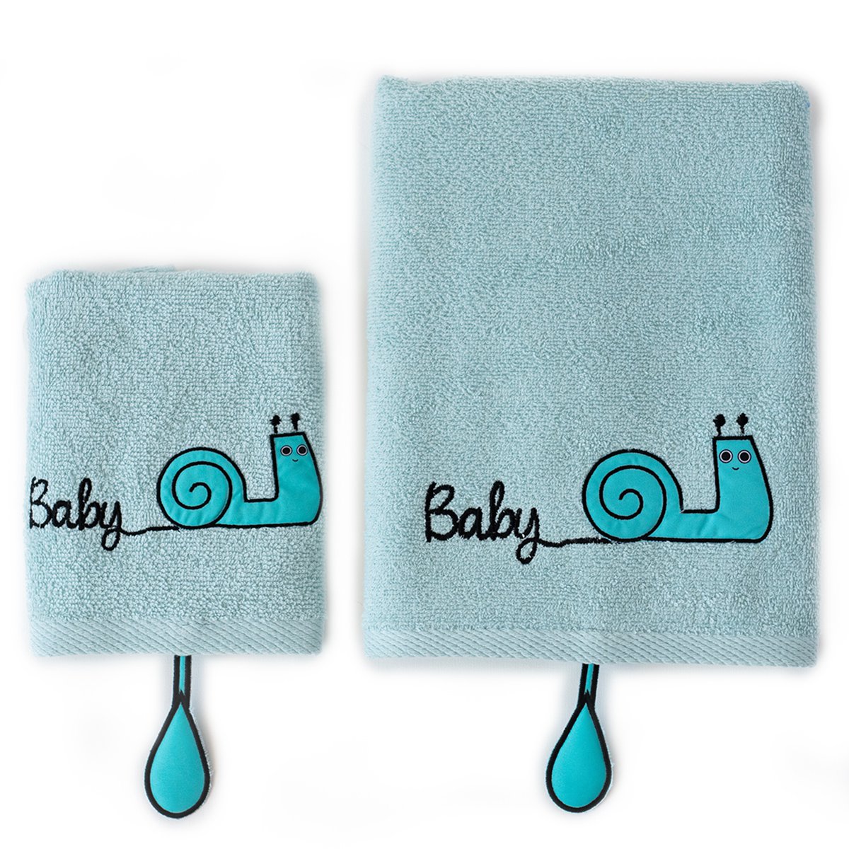 Milk & Moo Kinderhandtuch-Set mit 2 Sangaloz