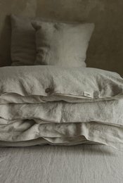 Natural Melange Linen Duvet Cover set